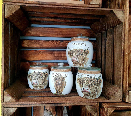 Tea, coffee and sugar canisters | kilner jars | Tea | Coffee | Sugar | Storage Jars | kitchen set