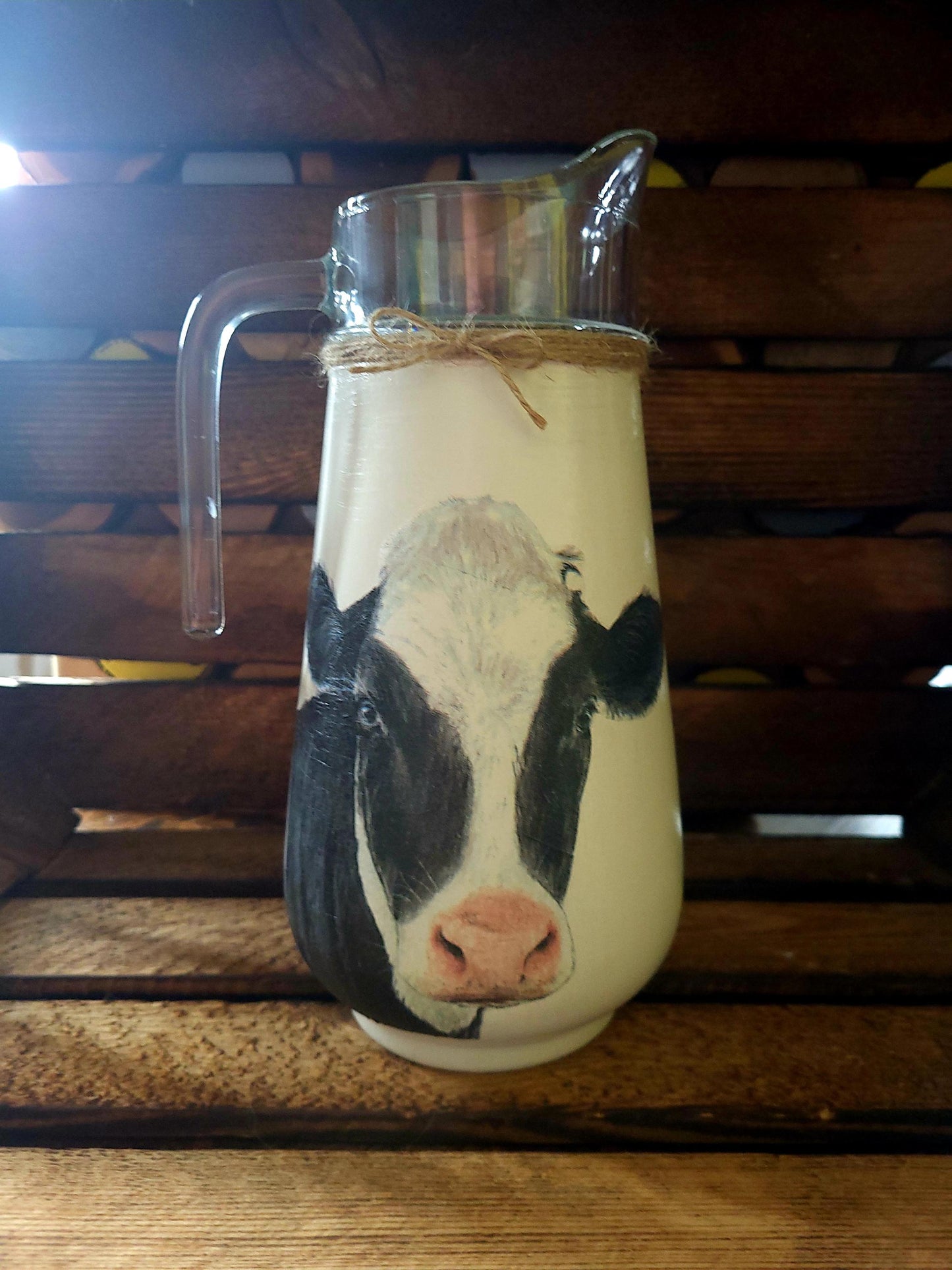 Glass Jug / Milk Jug / Water Jug/ vase /farm animals