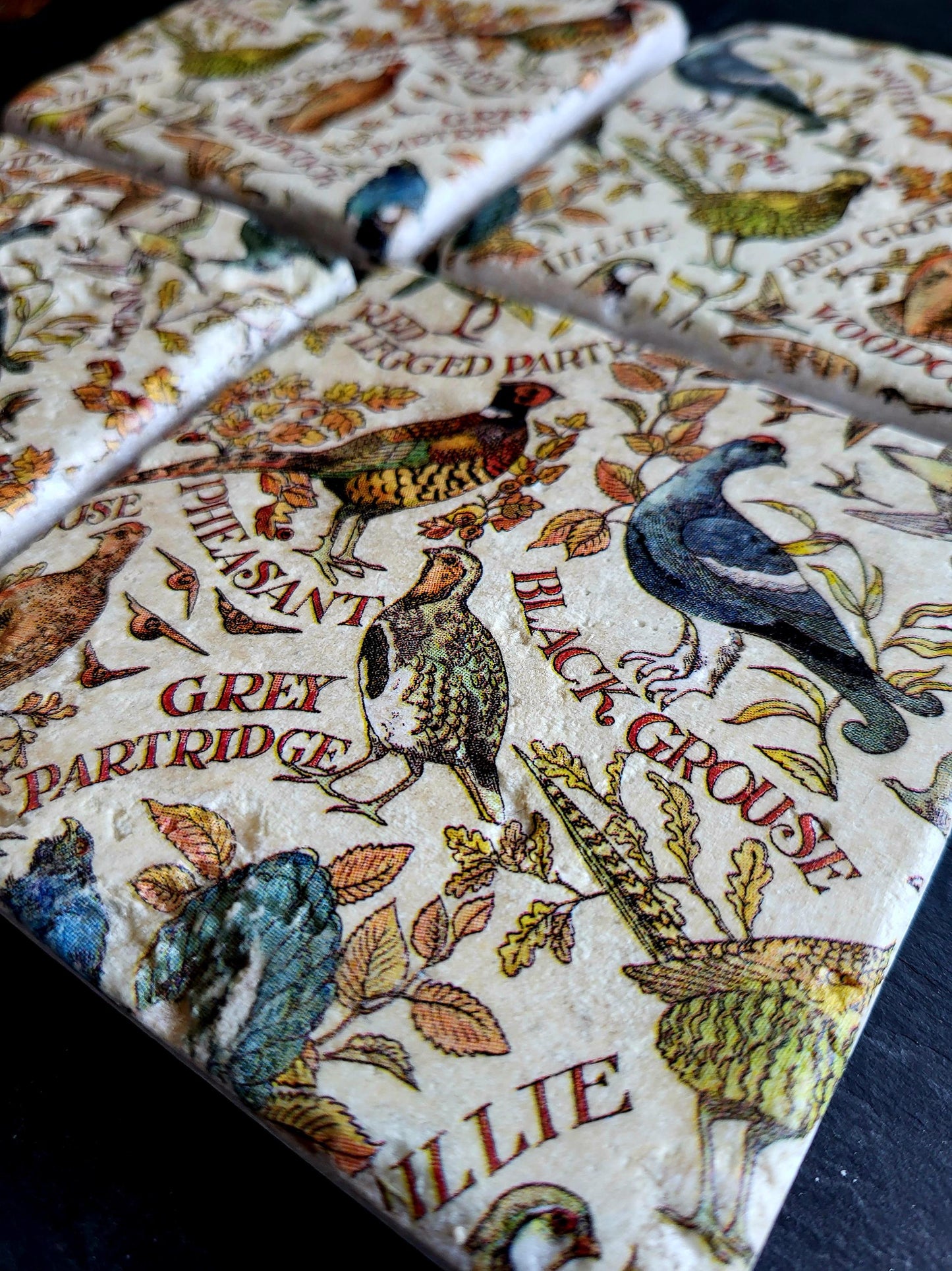 Handmade Stone coaster set | Natural stone placemats /Travertine