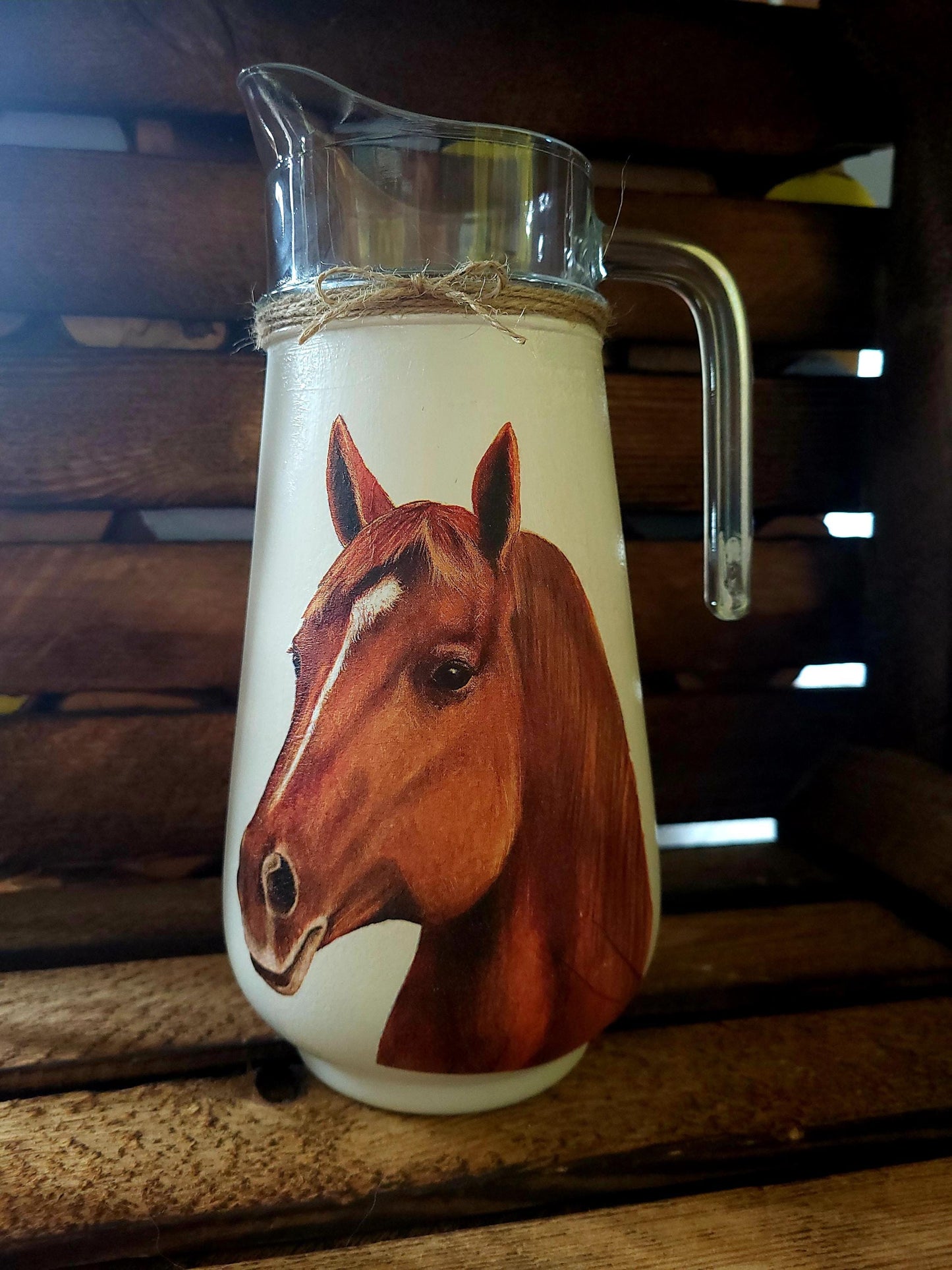 Glass Jug / Milk Jug / Water Jug/ vase /farm animals