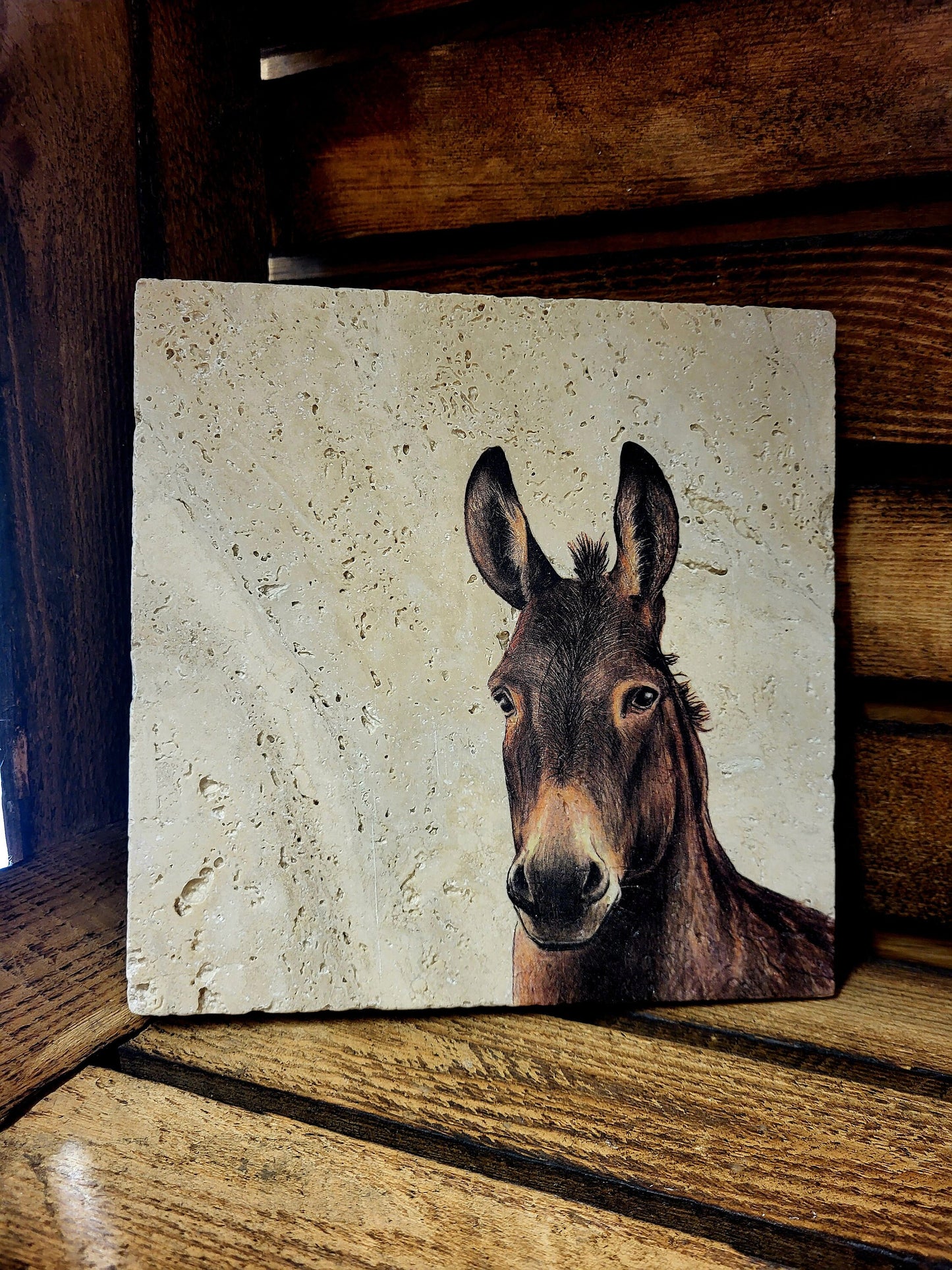 Handmade Stone placemat/ Trivet/ Worktop saver/ Farm animals/ Natural stone placemats