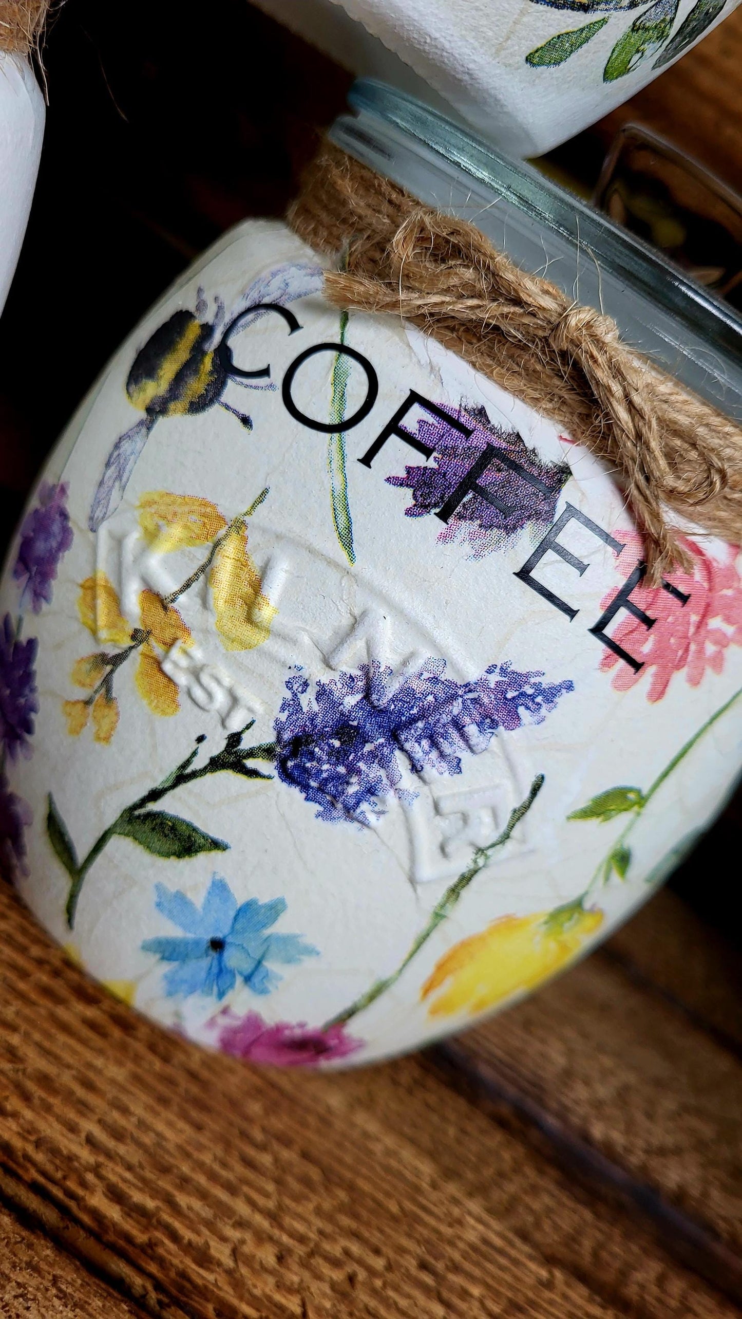 Tea, coffee and sugar canisters | kilner jars | Tea | Coffee | Sugar | Storage Jars | kitchen set