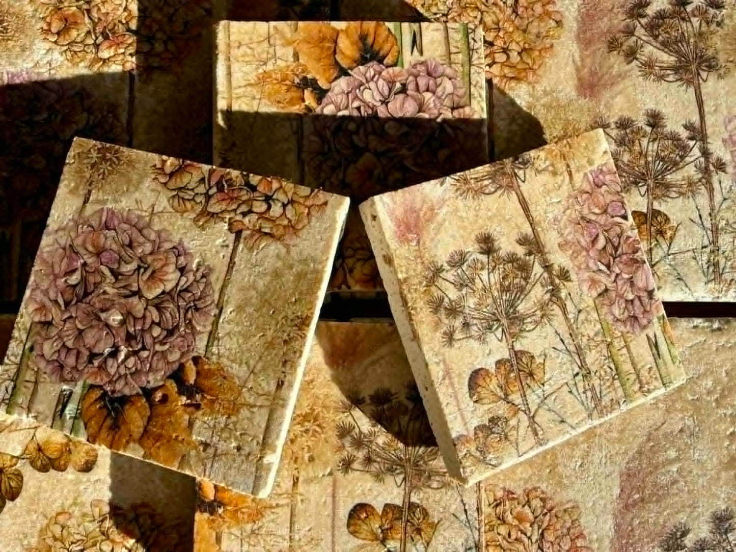 Natural Stone Placemat & Coaster Set (2–8) | Handmade Heat Resistant