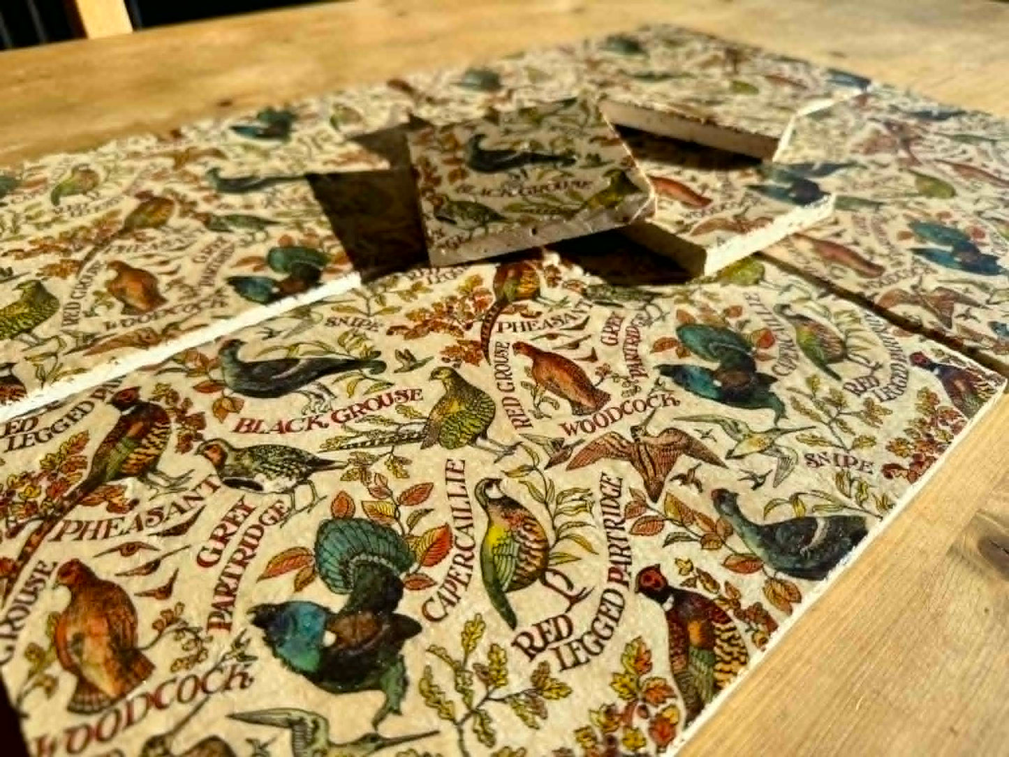 Natural Stone Placemat & Coaster Set (2–8) | Handmade Heat Resistant
