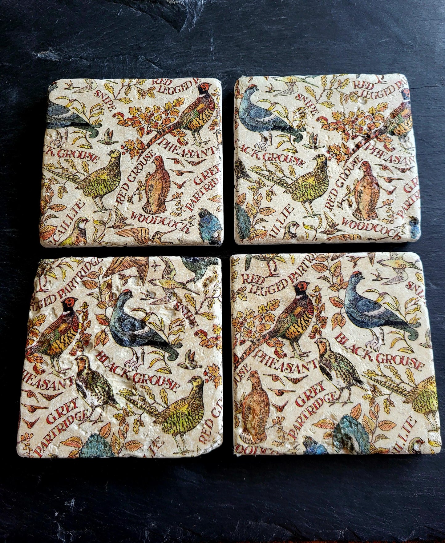 Handmade Stone coaster set  | Natural stone placemats /Travertine
