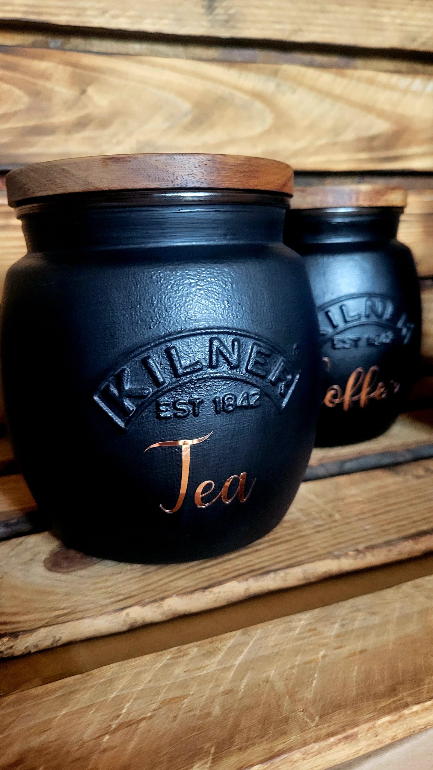 Tea, coffee and sugar canisters | kilner jars | Tea | Coffee | Sugar | Storage Jars | kitchen set