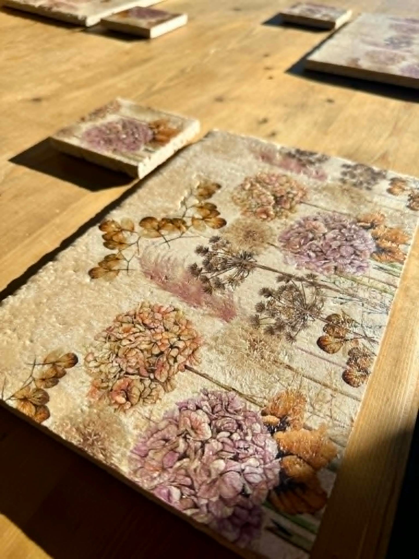 Natural Stone Placemat & Coaster Set (2–8) | Handmade Heat Resistant