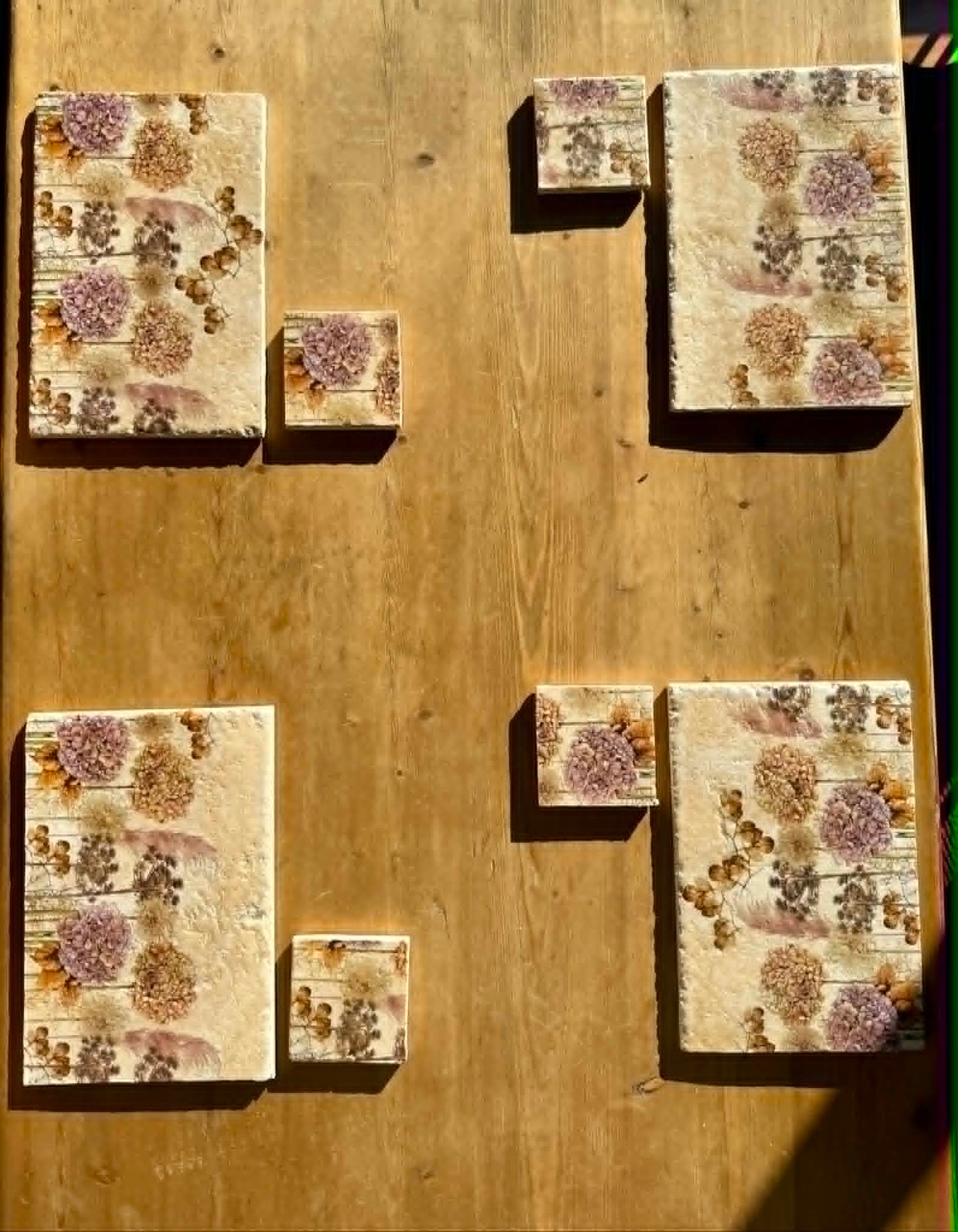 Natural Stone Placemat & Coaster Set (2–8) | Handmade Heat Resistant