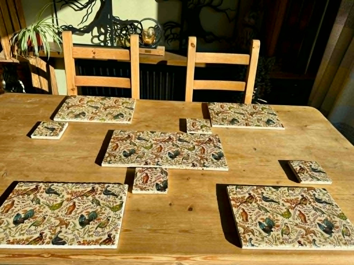 Natural Stone Placemat & Coaster Set (2–8) | Handmade Heat Resistant