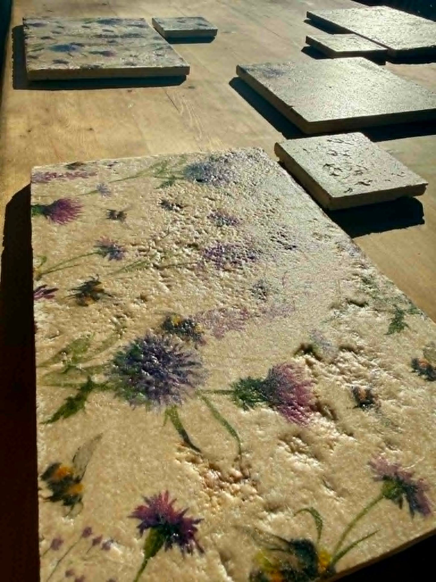 Natural Stone Placemat & Coaster Set (2–8) | Handmade Heat Resistant