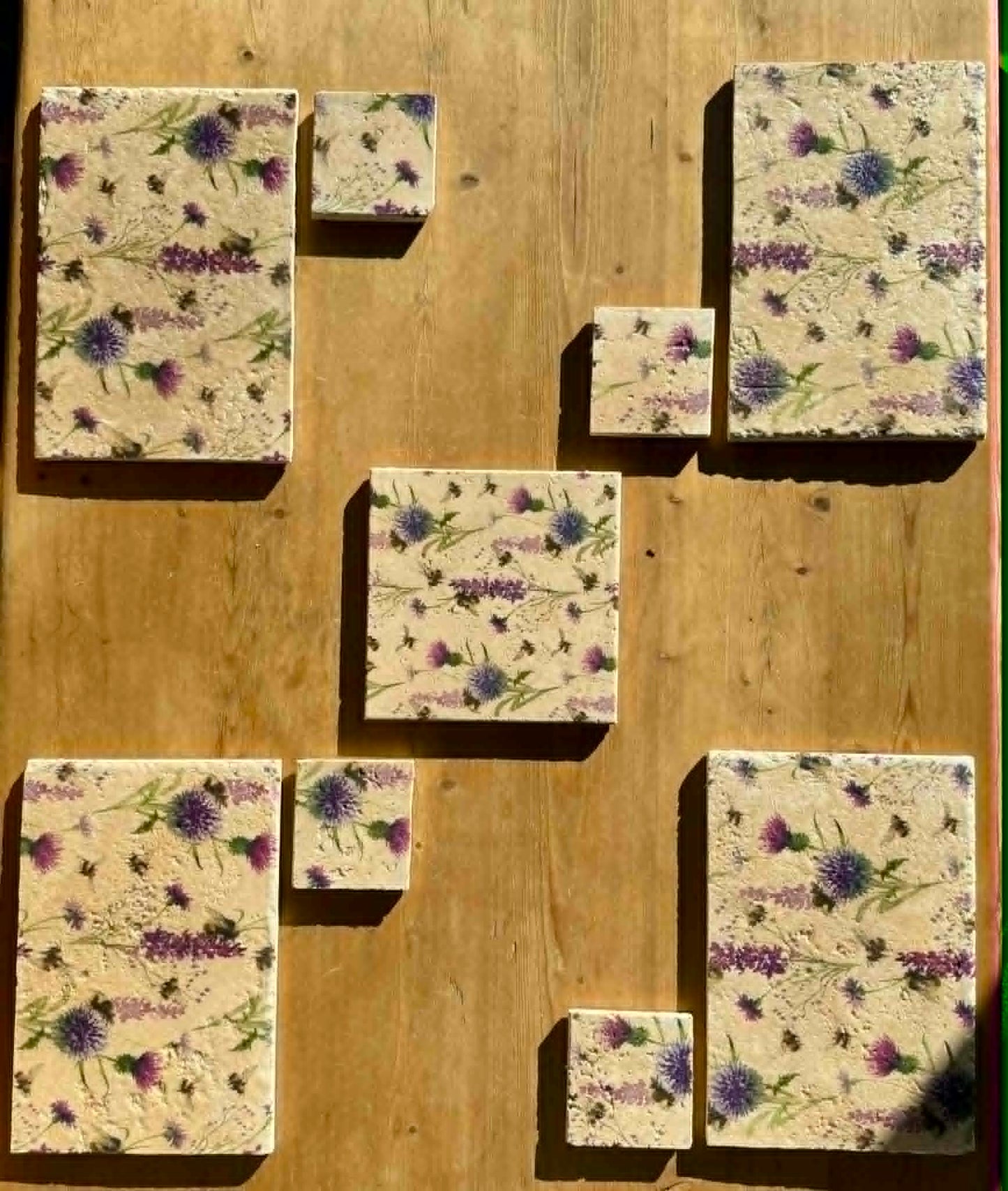 Natural Stone Placemat & Coaster Set (2–8) | Handmade Heat Resistant